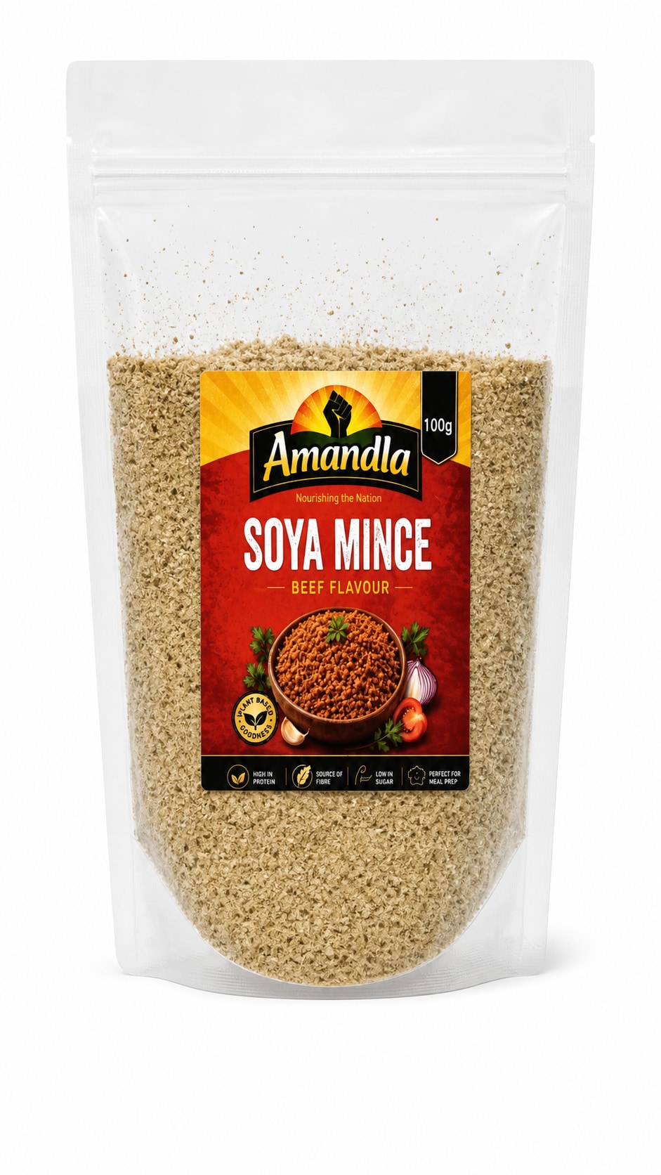 Amandla Soya Mince — Beef Flavour packaging